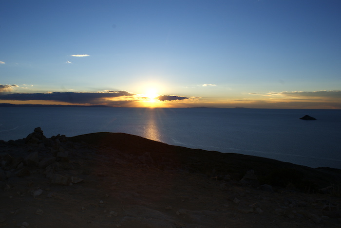 Zachód słońca na Isla del Sol